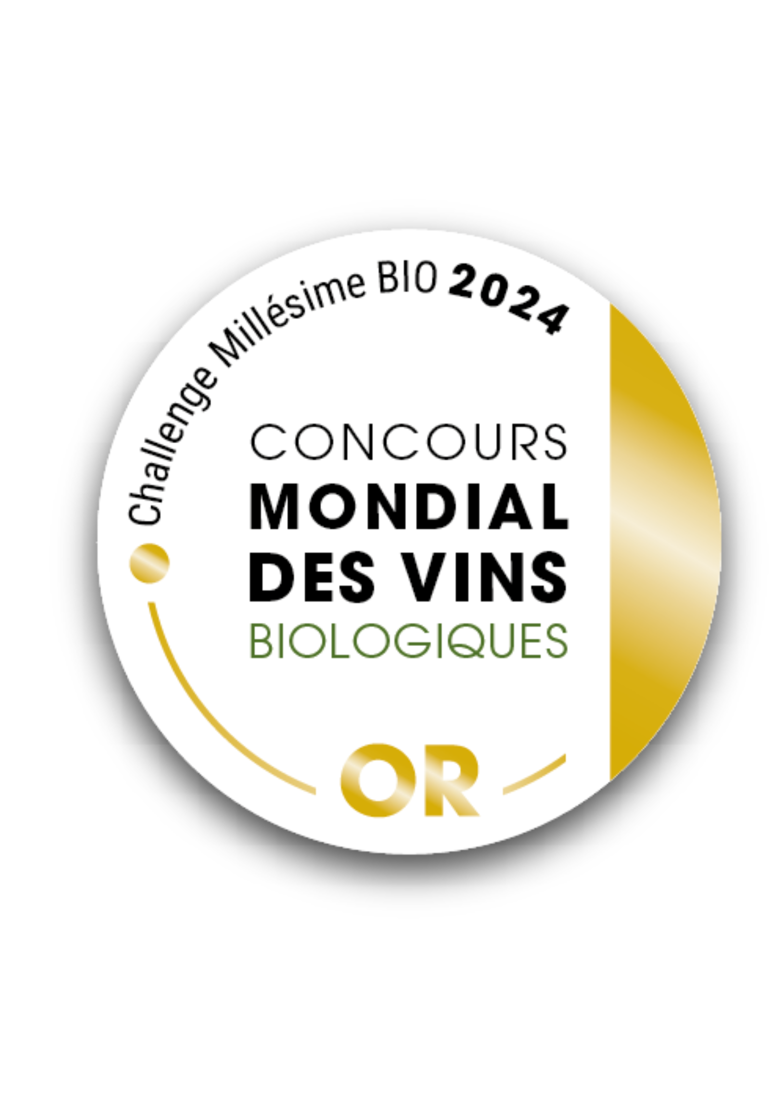 Médaille d'or Challenge millésime bio 2024